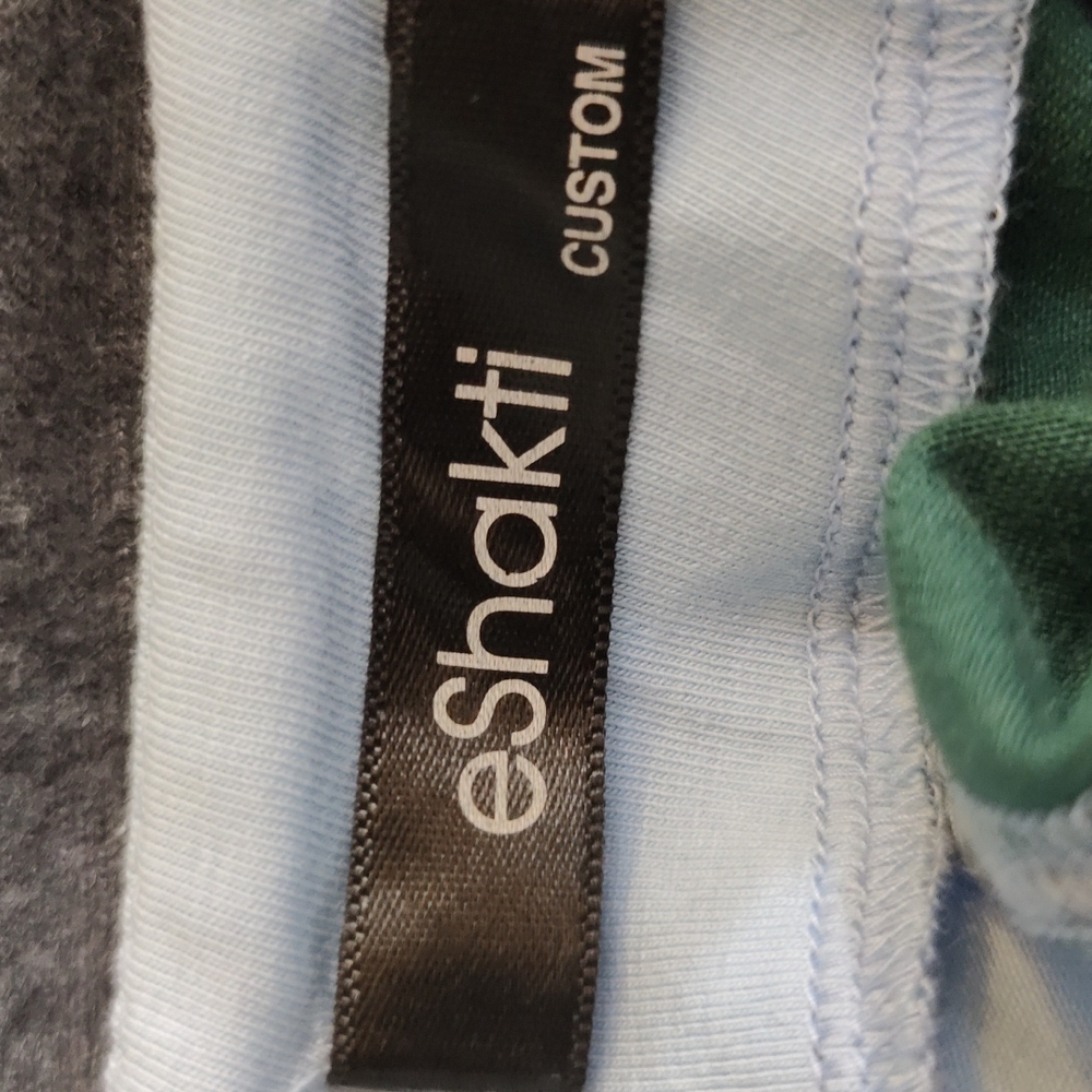 NWOT eshakti Custom sized jersey knit dress with asymmetrical tie belt - Picture 6 of 6